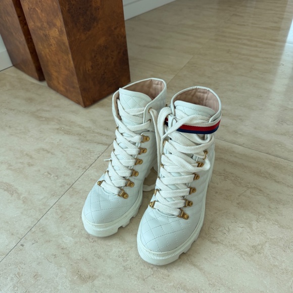 White Gucci Ankle Boots - Picture 2 of 6